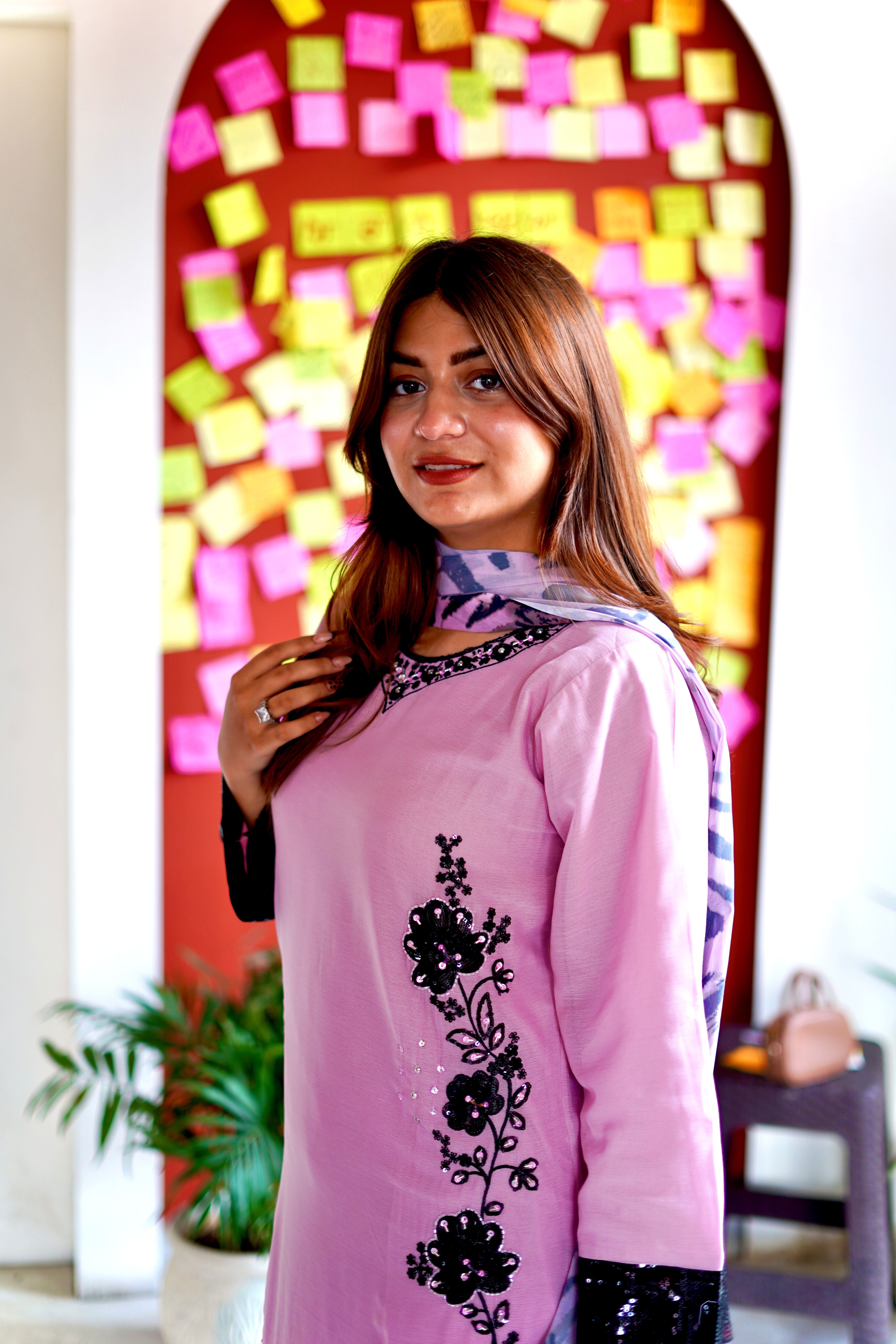 Serene Glow Georgette Palazzo Suit Set