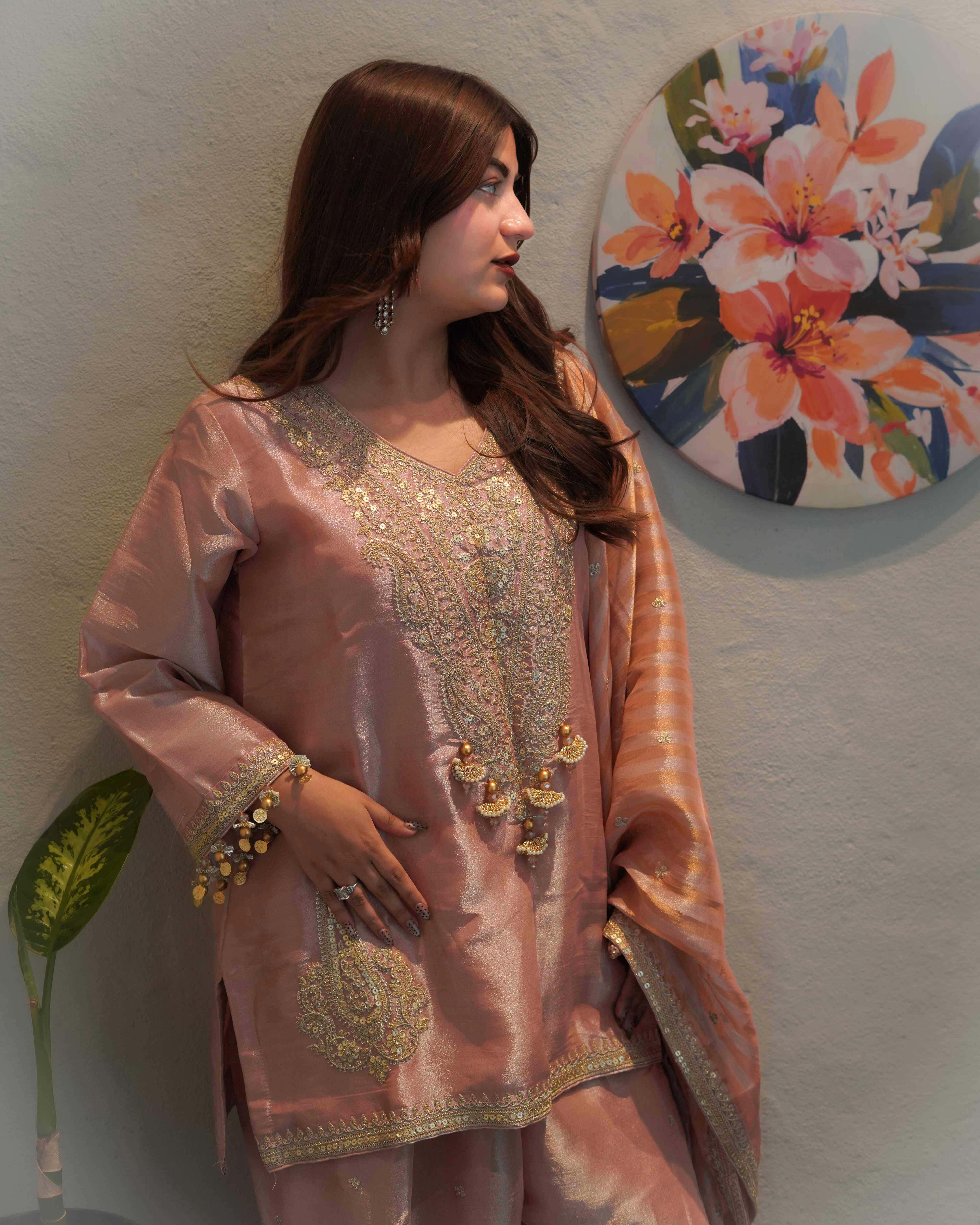 Noor Shimmer Farshi Salwar Suit Set