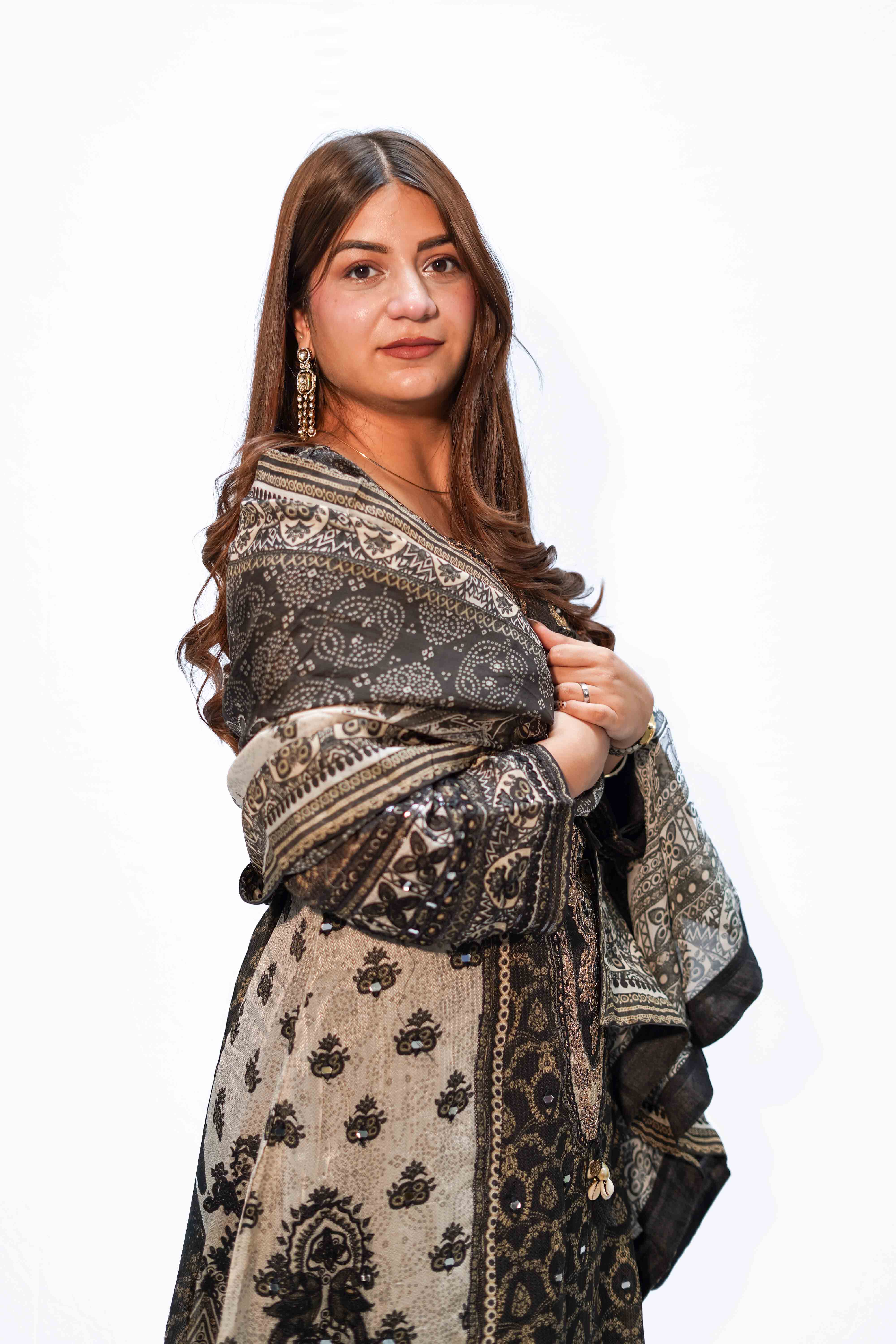 Midnight Royale Anarkali Divider Set
