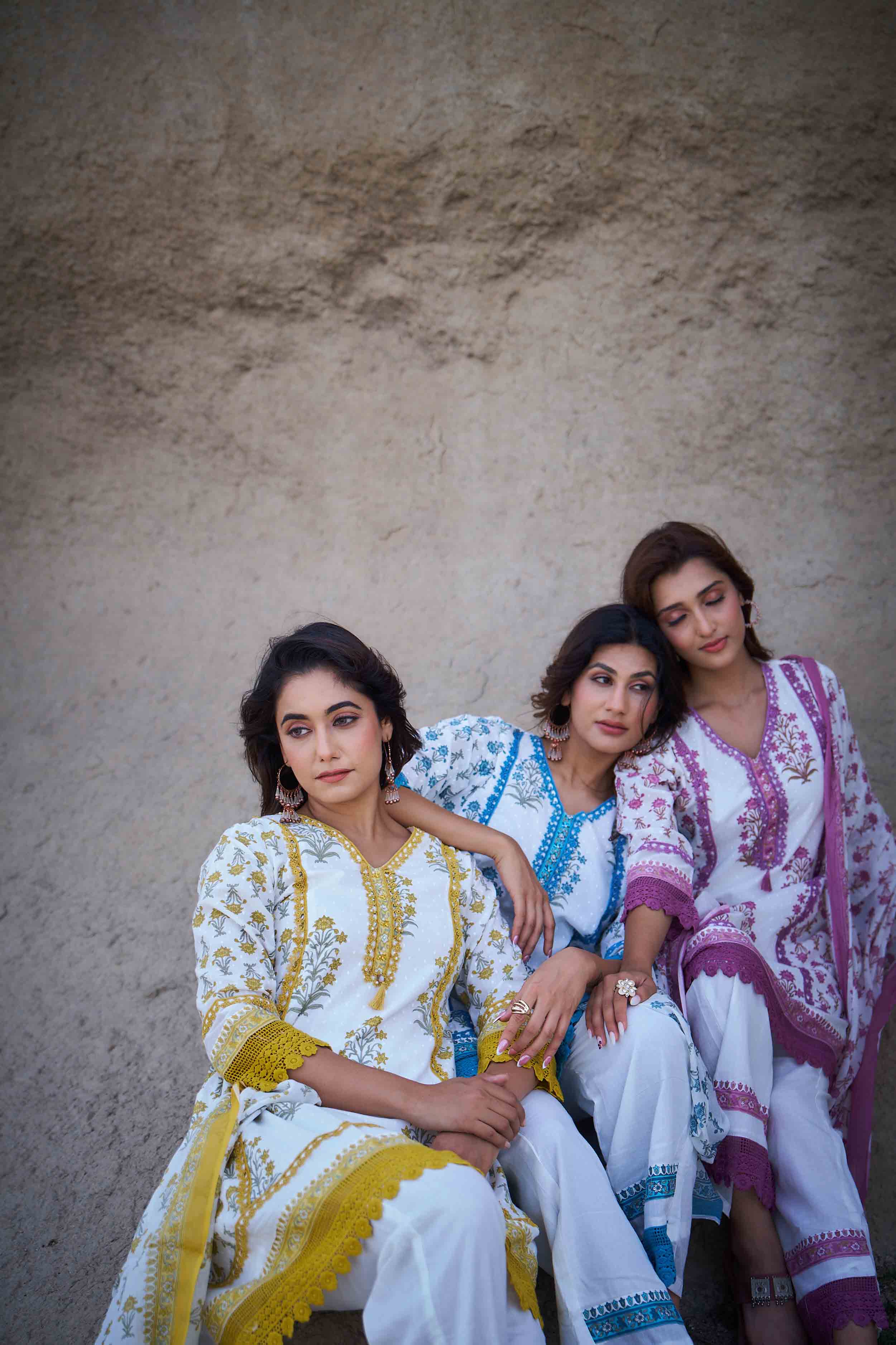 Blossom Breeze Floral Cotton Suit Set