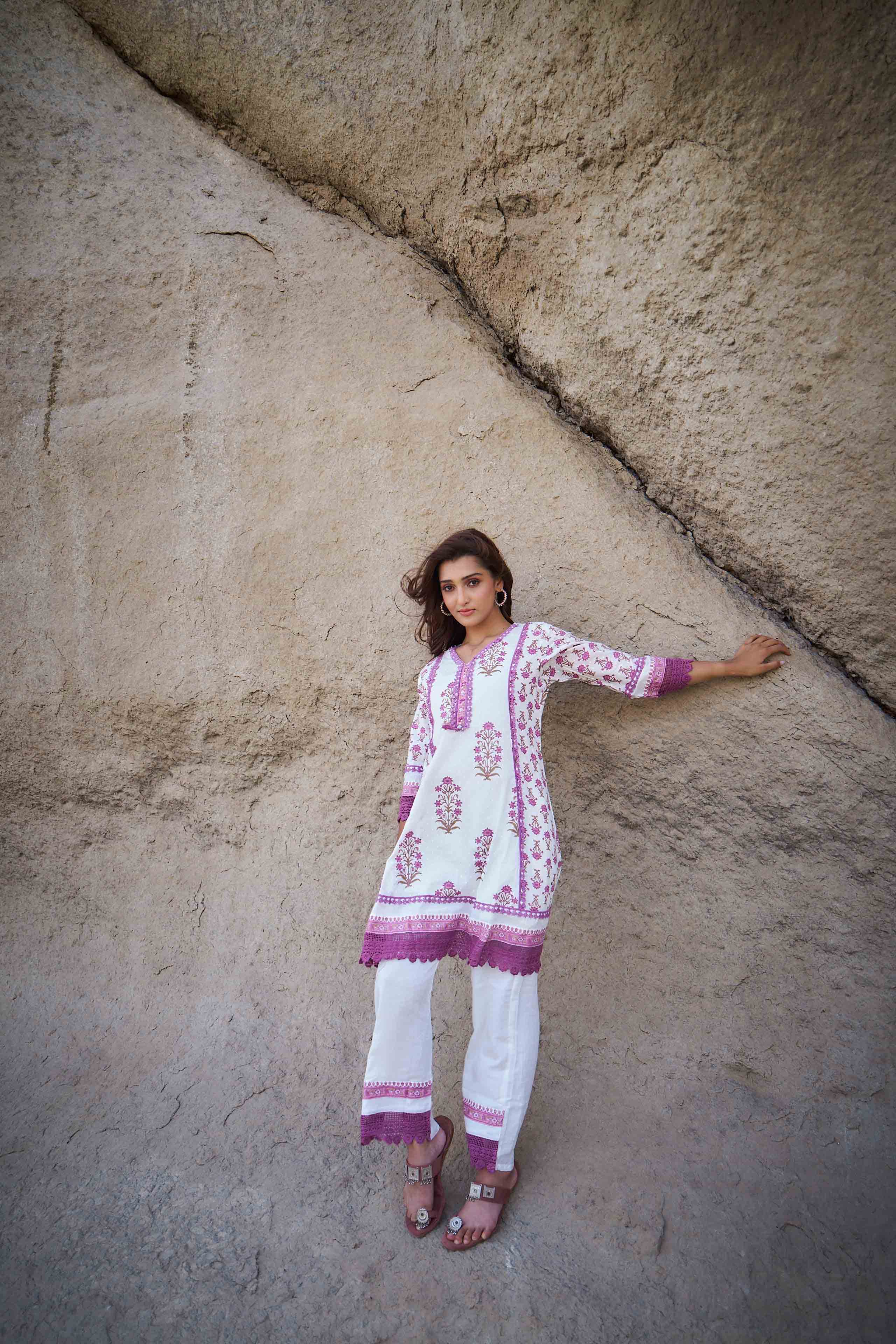 Blossom Breeze Floral Cotton Suit Set
