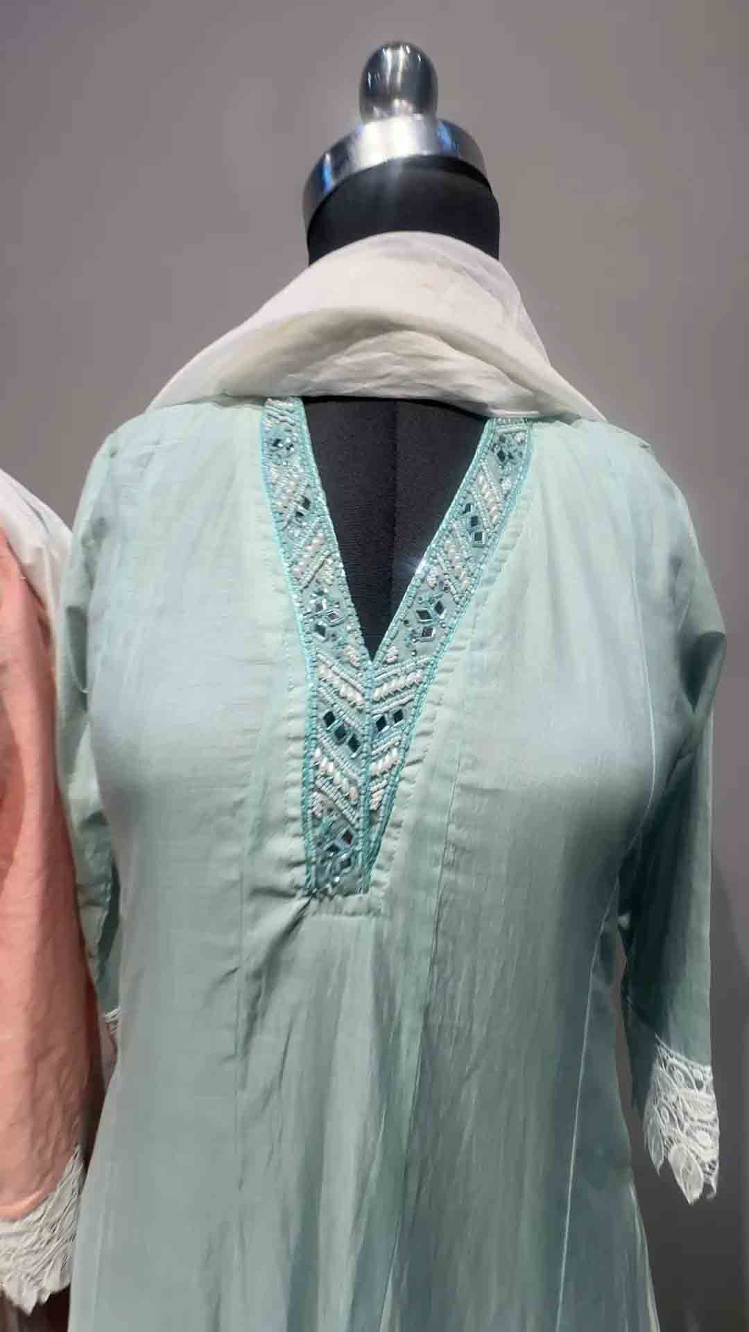 Celeste Bloom Turkish Cotton Frock Suit Set