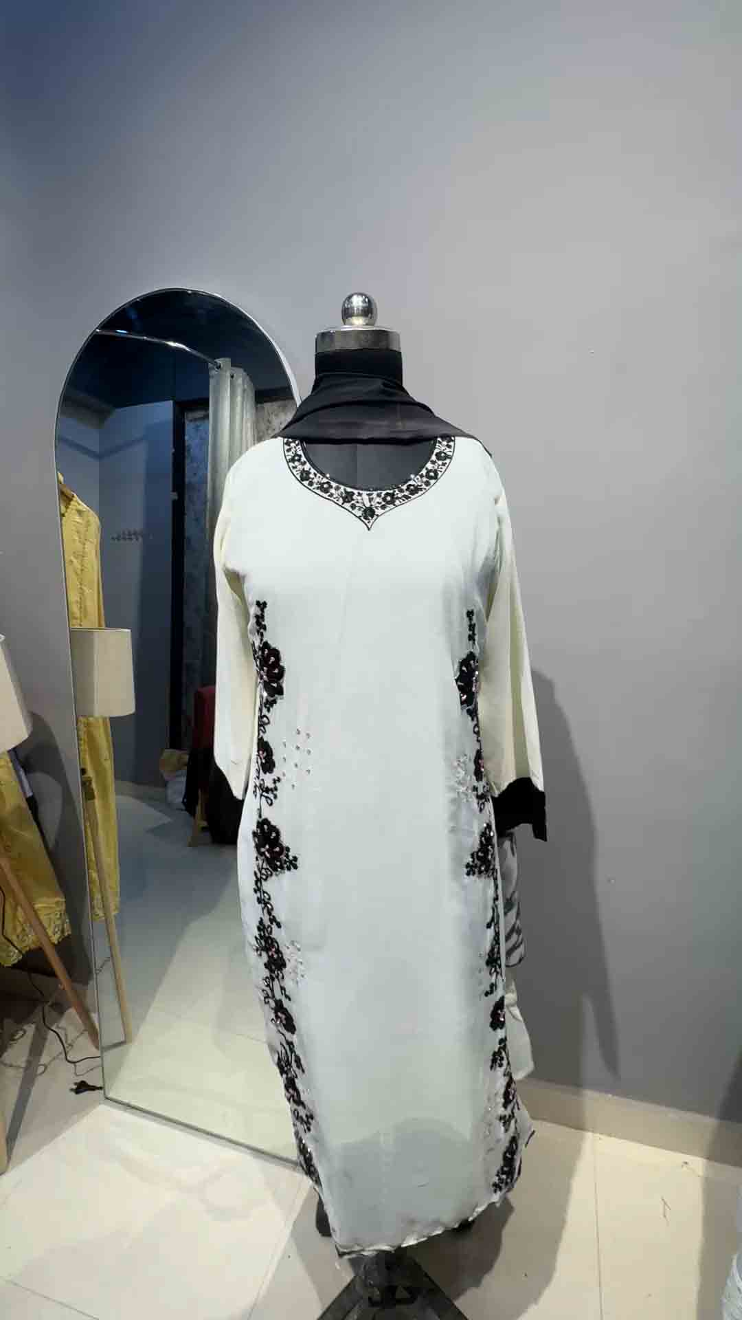 Serene Glow Georgette Palazzo Suit Set
